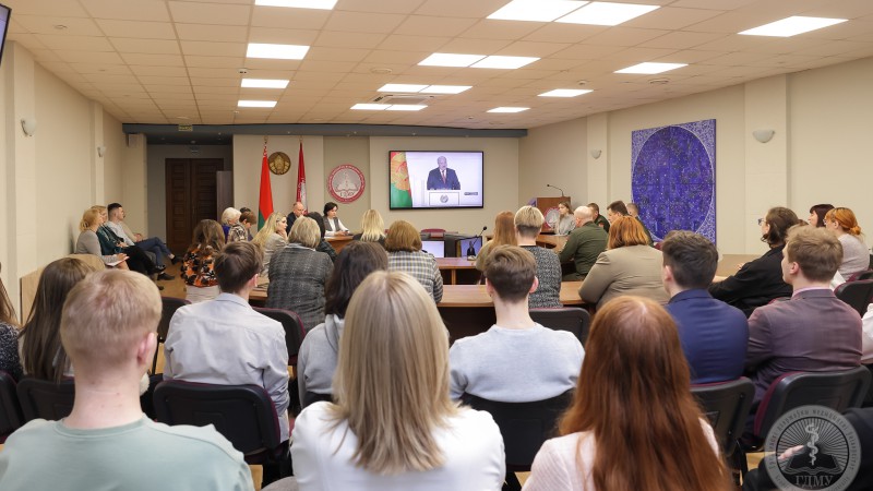 Сотрудники и студенты ГрГМУ присоединились к online-трансляции выступления Александра Лукашенко на ВНС