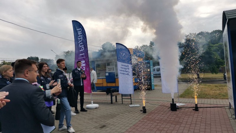 В Гродно открылась остановка, посвященная студотрядовскому движению