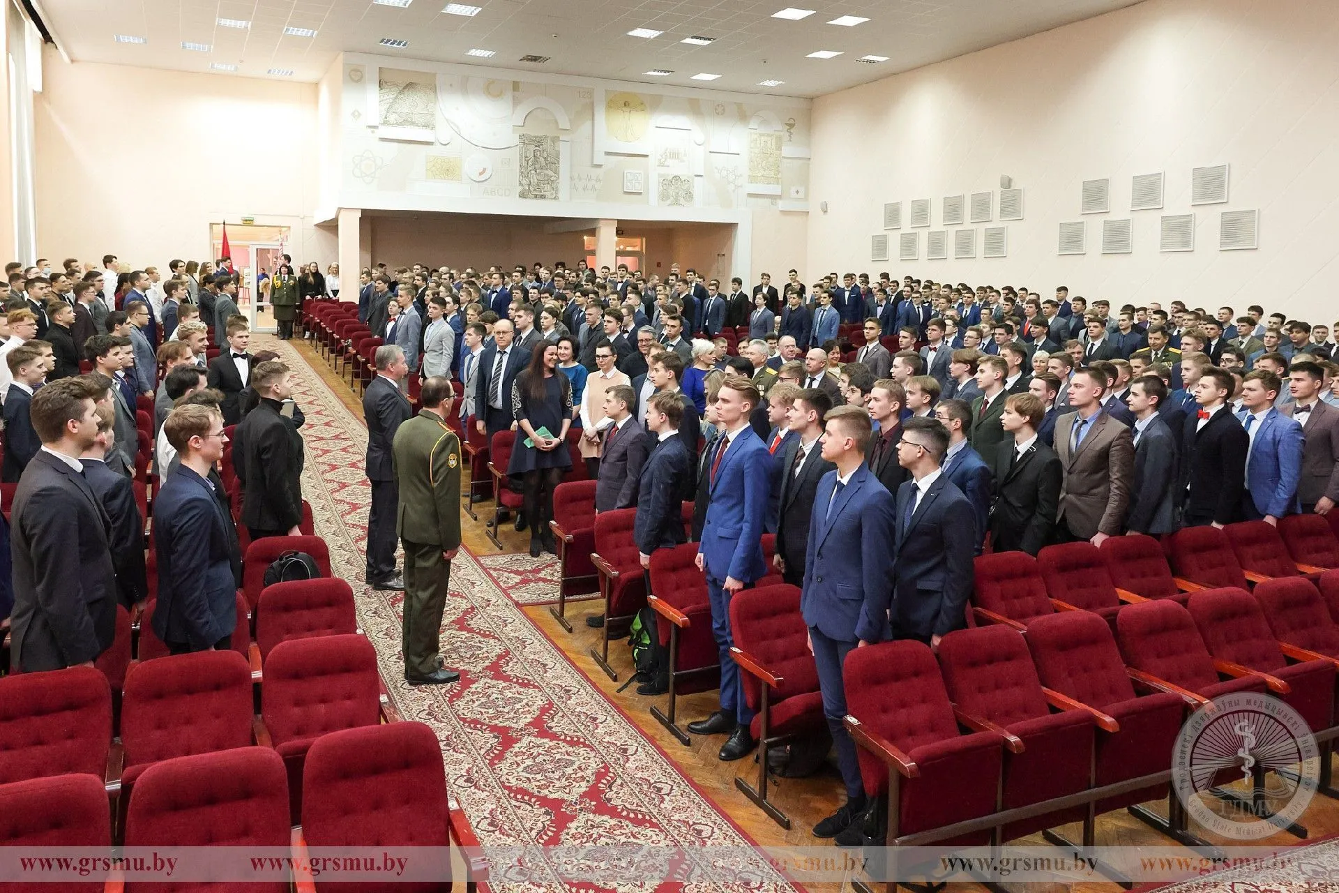 В ГрГМУ прошло торжественное собрание, посвященное Дню защитников Отечества и Вооруженных Сил Республики Беларусь