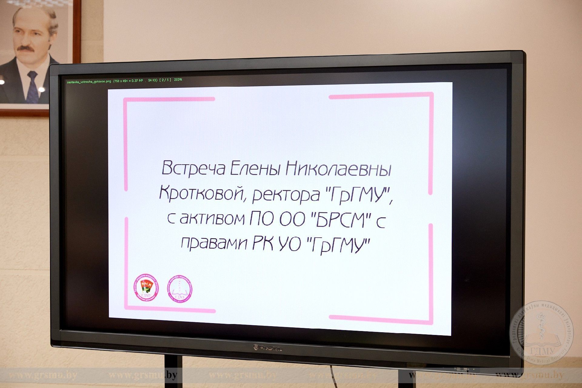«Для здравоохранения важно умение работать в команде». Ректор ГрГМУ Елена Николаевна Кроткова встретилась с активом первички БРСМ вуза