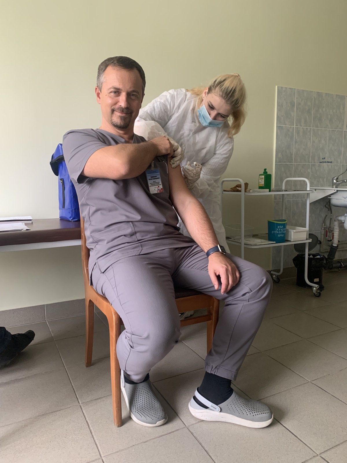 Сотрудники Гродненского медуниверситета прививаются против гриппа