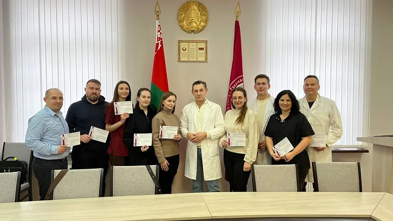 В ГрГМУ проходит практическое обучение врачей ЦРБ Гродненской и Брестской областей по оказанию реанимационной помощи детям